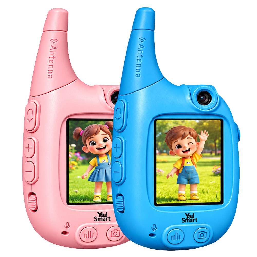 You Smart İnternetsiz Görüntülü Çocuk Telsizi 2'li Set Mavi ve Pembe AL01.MP